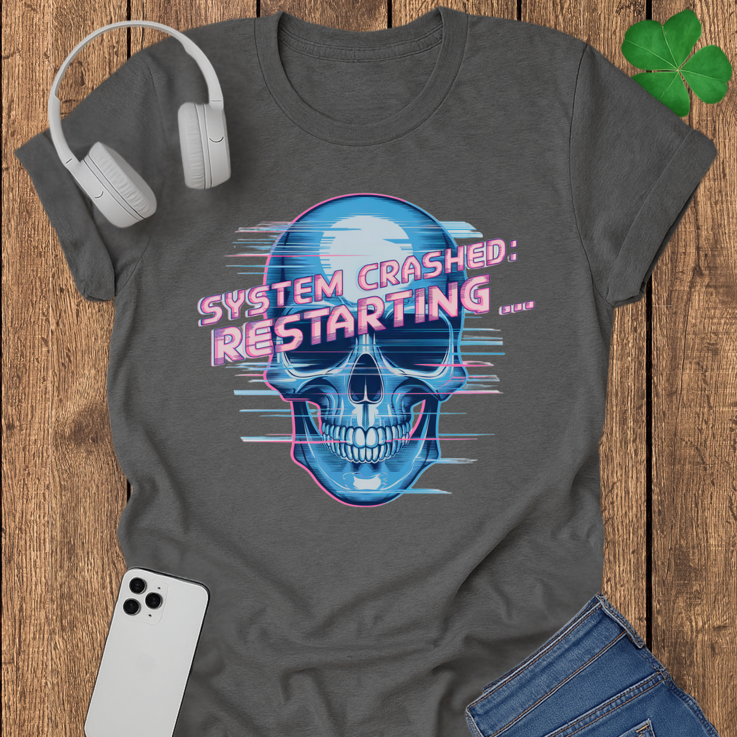 System crashed restarting T-shirt
