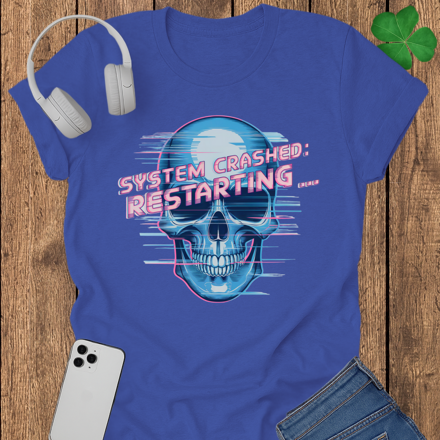 System crashed restarting T-shirt