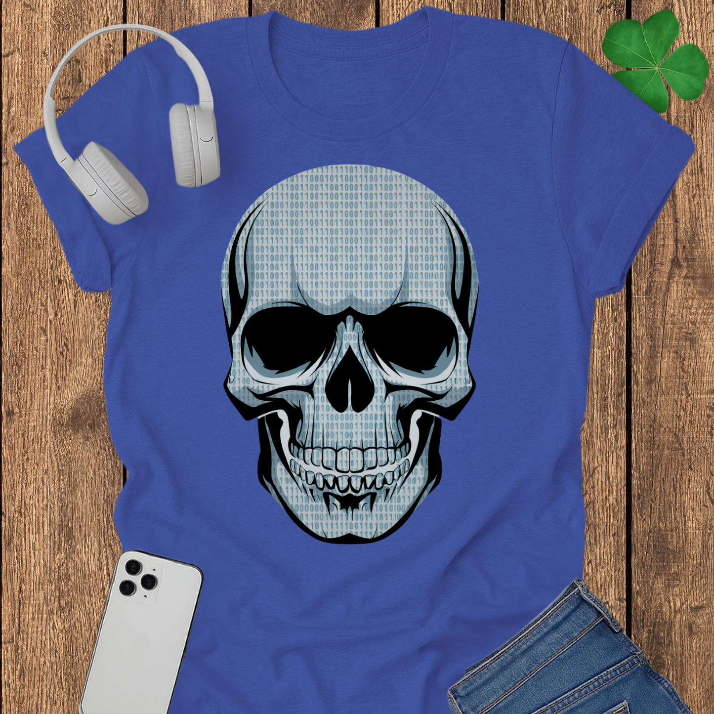 Binary skull T-shirt
