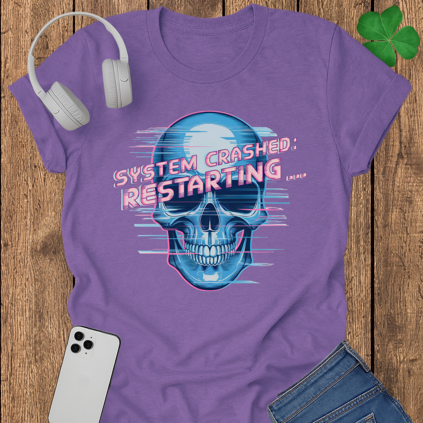 System crashed restarting T-shirt