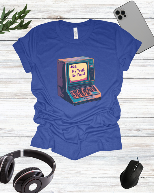 a t - shirt with a picture of an old computer on it