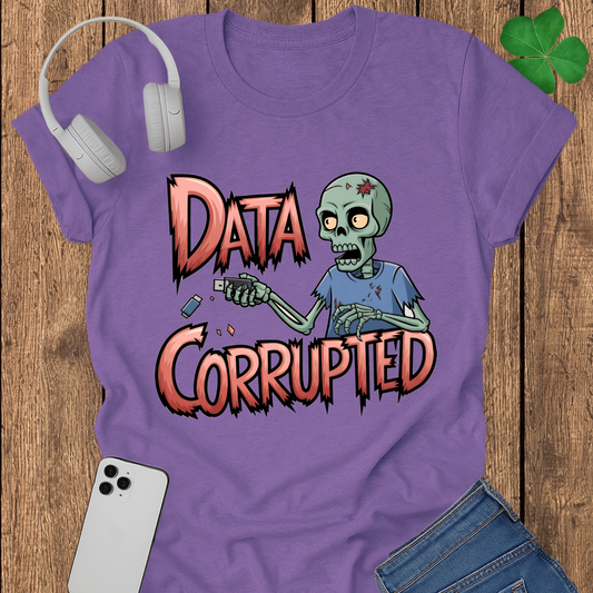 Data corrapted zombie T-shirt
