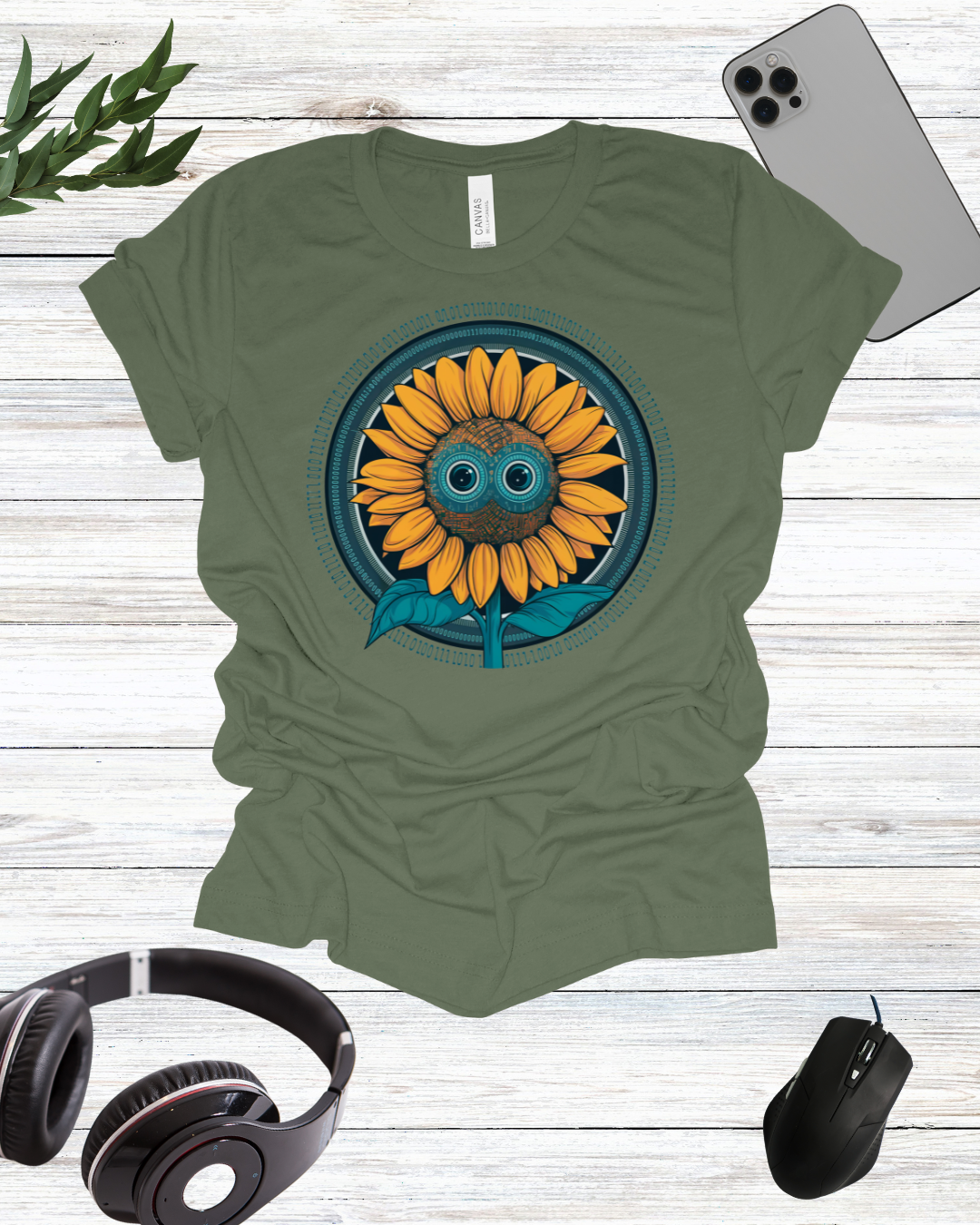 Sci-Fi sunflower T-shirt